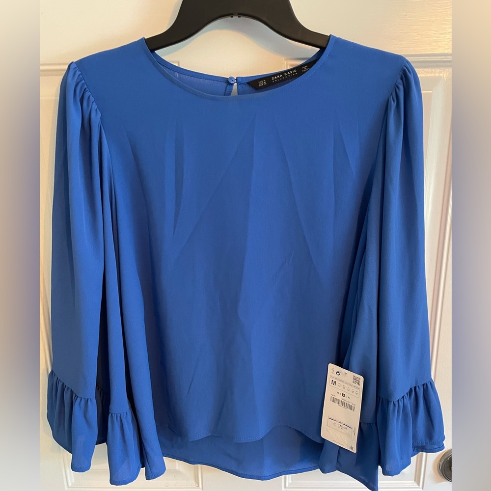 ZARA Blouse with Wide Bell Arms